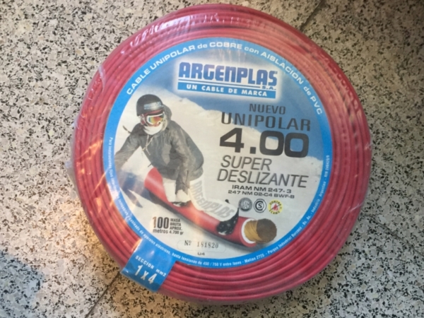 Cable Unipolar 4 mm. Argenplas